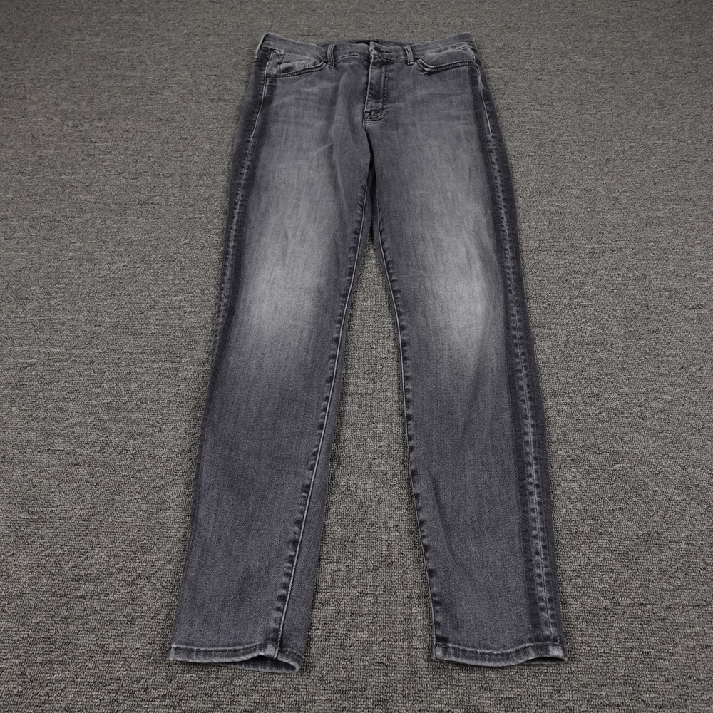Mother Skinny Jeans Womens 30 Gray Charcoal Wash Mid Rise Slim Denim USA 30x29
